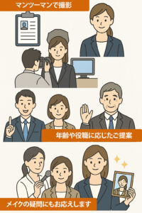 【30代・40代・50代】転職用証明写真｜男女別・プロが教える撮影ポイントとヘアメイクの必要性