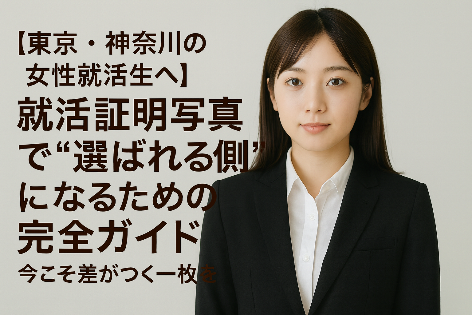 【東京・神奈川の女性就活生へ】就活証明写真で“選ばれる側”になるための完全ガイド｜今こそ差がつく一枚を